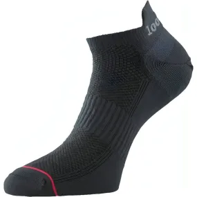 1000 Mile Double Layer Trainer Liner Womens Running Socks - Black