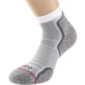 1000 Mile Run Anklet (2 Pack) Mens Running Socks - White