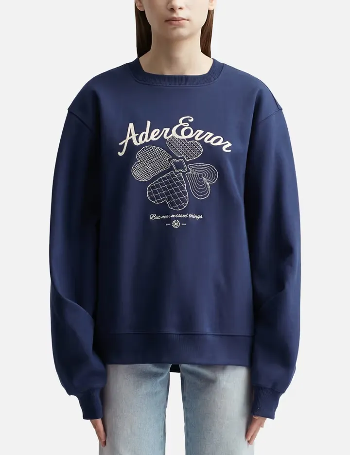 ADERERROR  |Crew Neck Unisex Rib Long Sleeves Cotton Logo