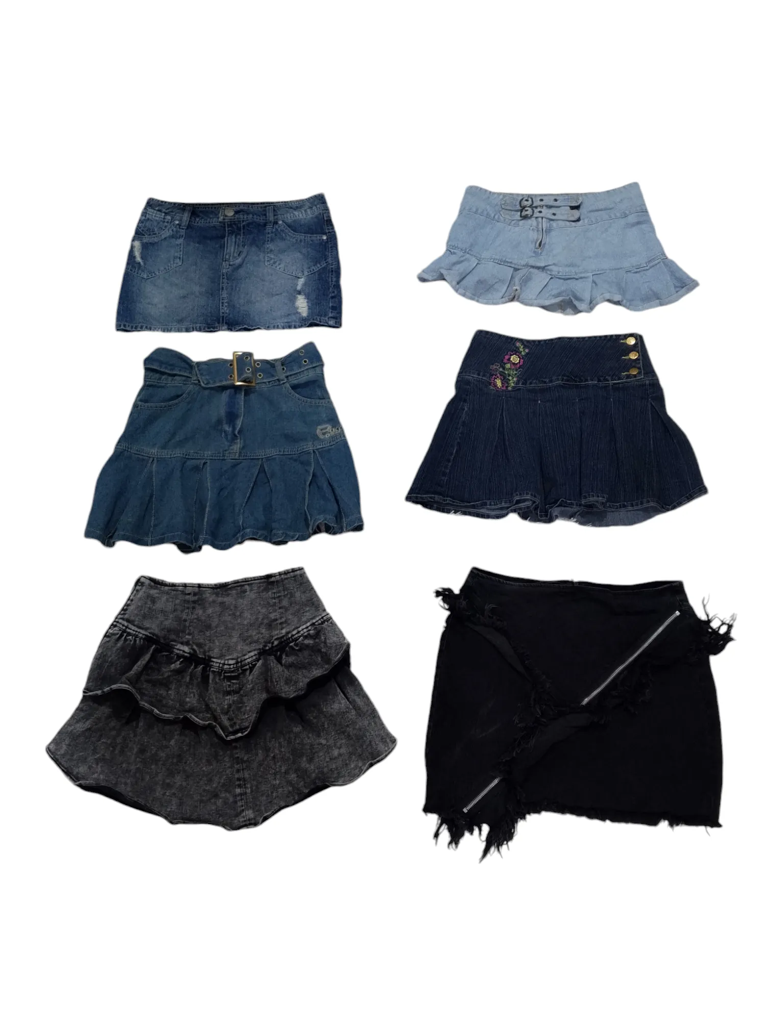 Aesthetic Midi Denim Skirts - 9 pcs - 6/9/24