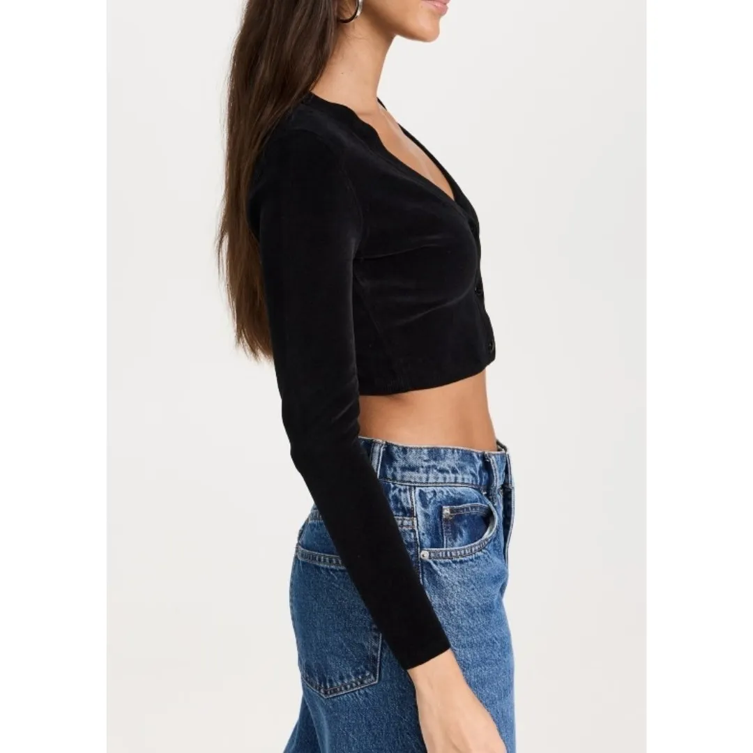 Alexander Wang  |Casual Style Long Sleeves Plain Cotton Logo Cardigans