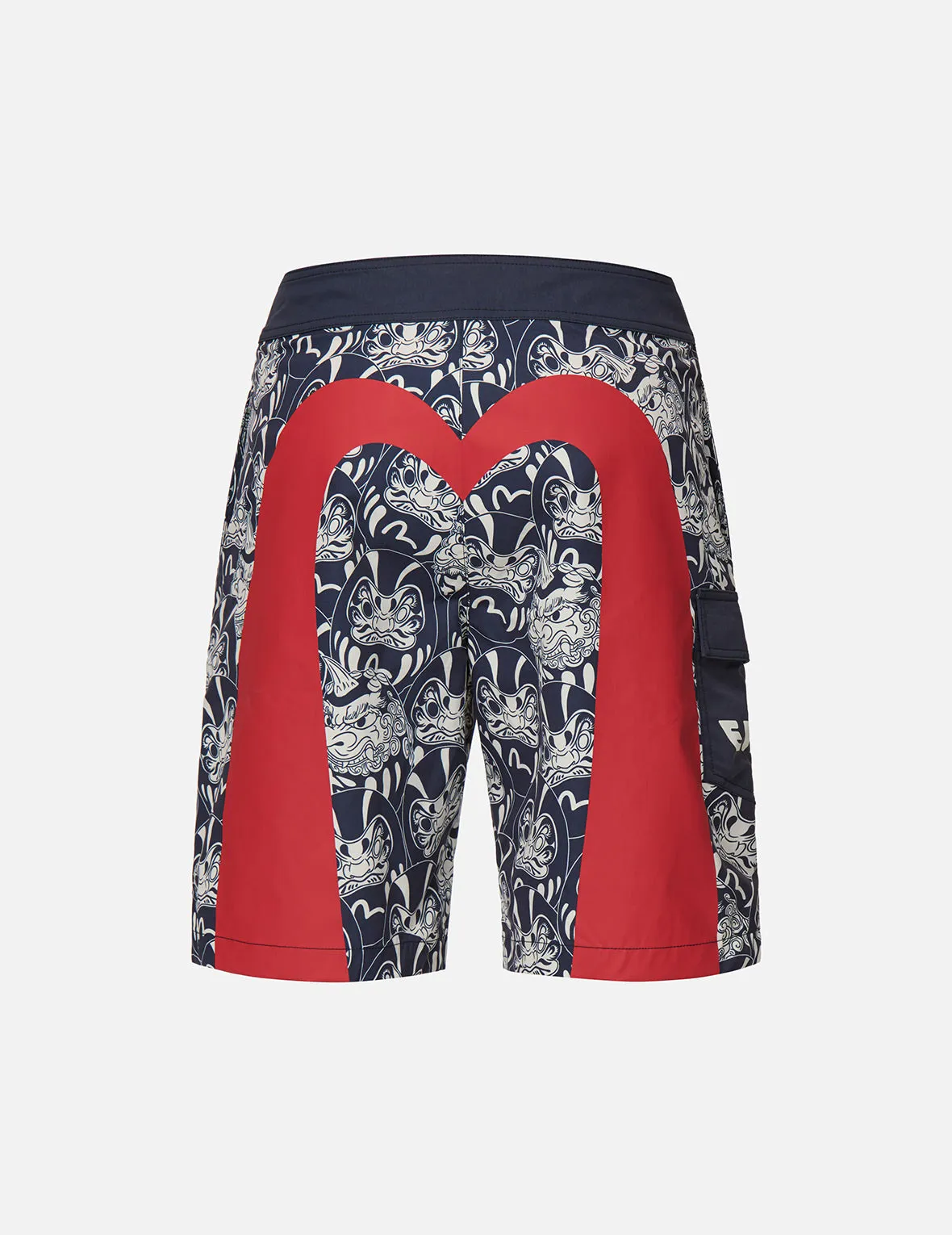 Allover Daruma Buddies Print Board Shorts