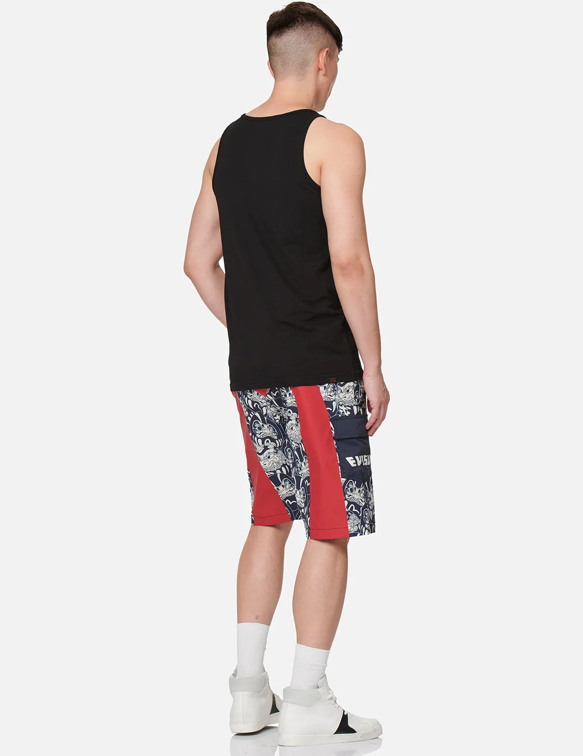 Allover Daruma Buddies Print Board Shorts