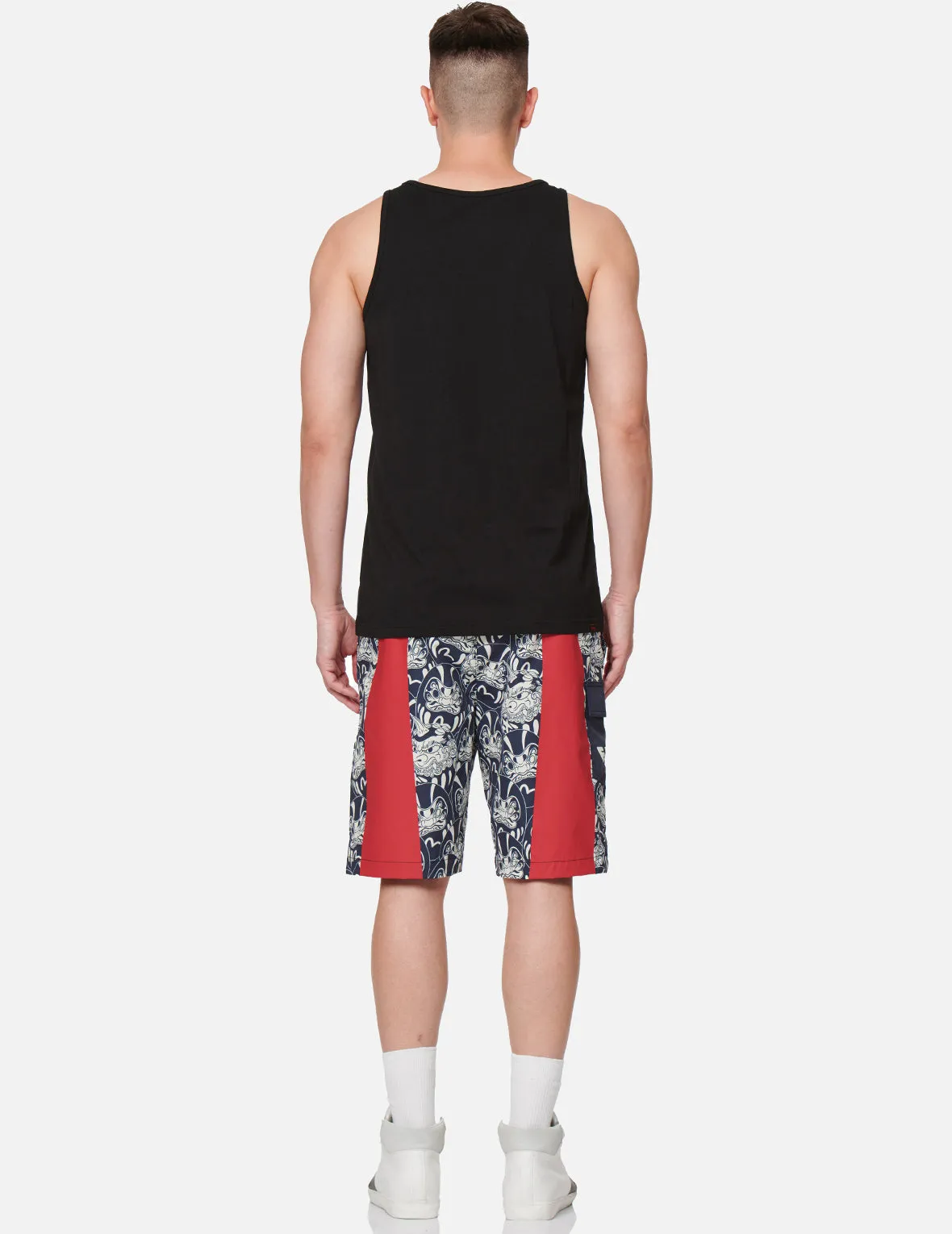 Allover Daruma Buddies Print Board Shorts