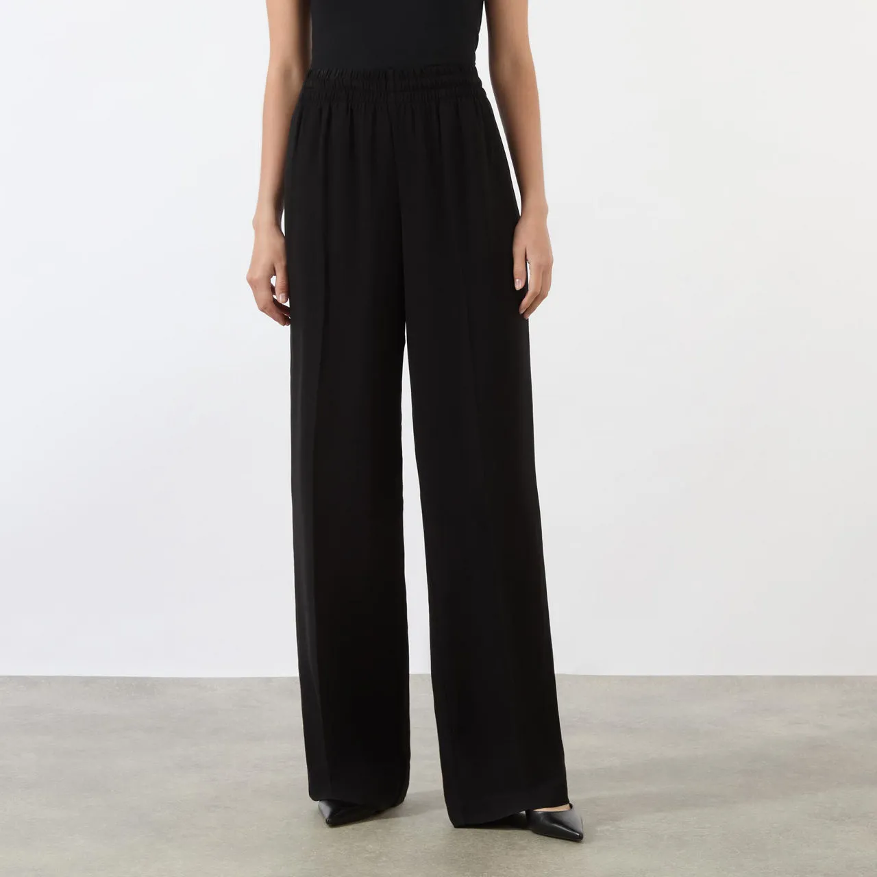 ANINE BING Soto Wide-Leg Trousers - Black