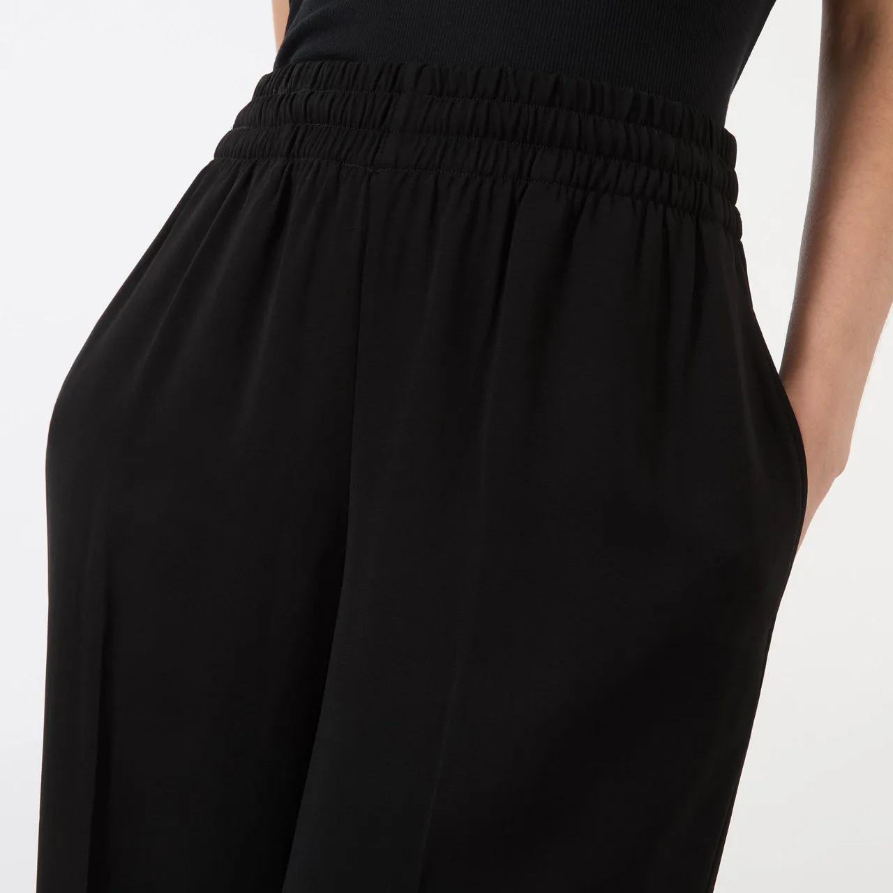 ANINE BING Soto Wide-Leg Trousers - Black