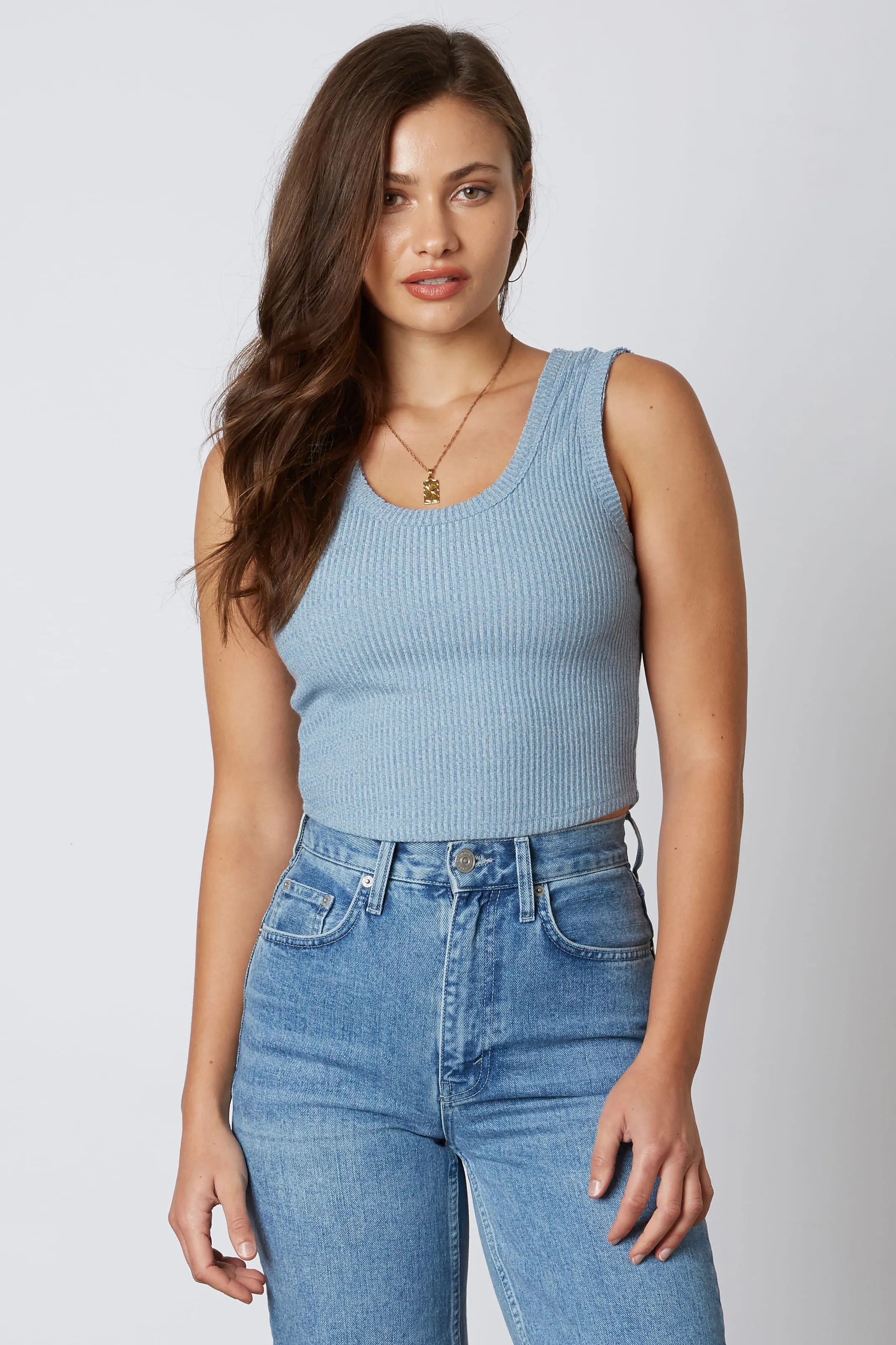 Baby Blue Knit Tank