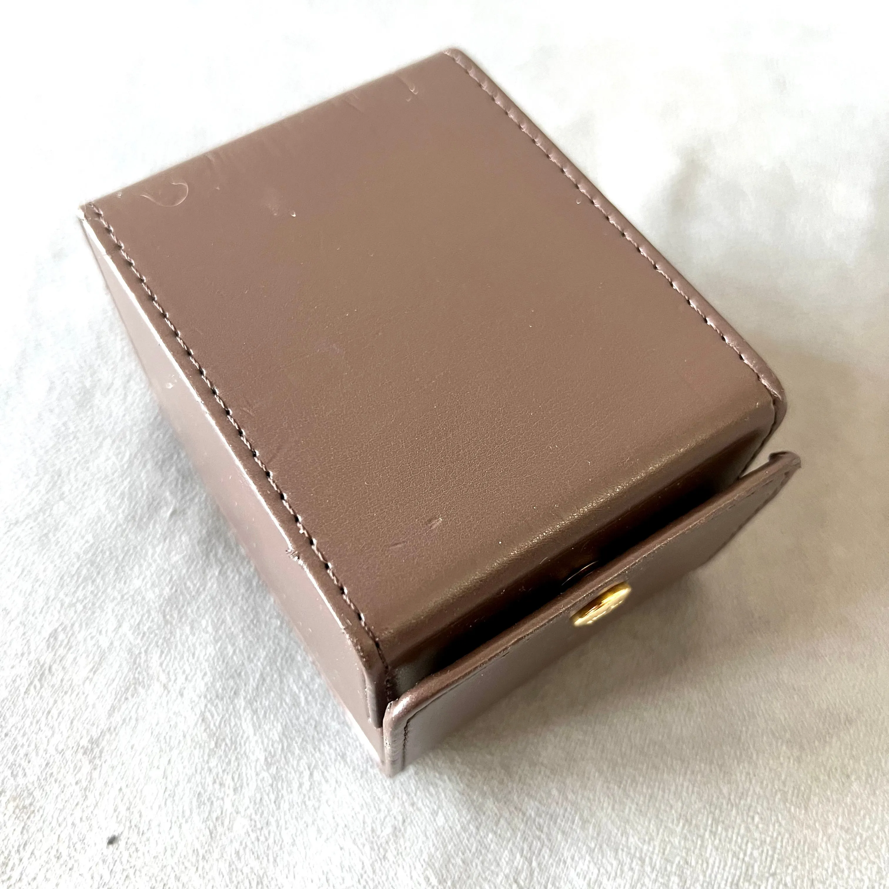 BAUME & MERCIER Brown Leather Travel Case 3.5x2.75x2.5 inches