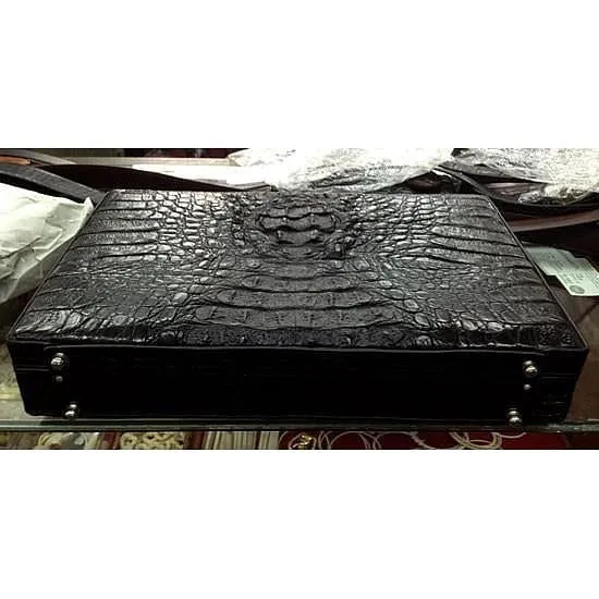 Black Crocodile Briefcase Suitcase