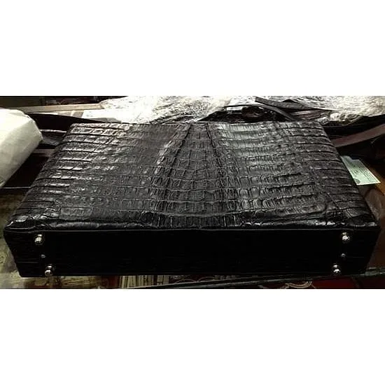 Black Crocodile Briefcase Suitcase