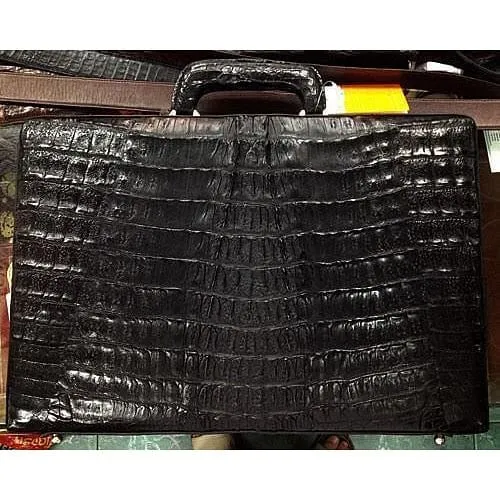 Black Crocodile Briefcase Suitcase