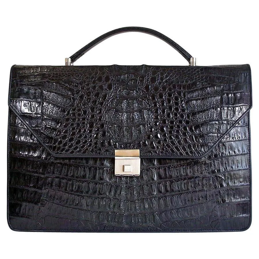 Black Crocodile Briefcase