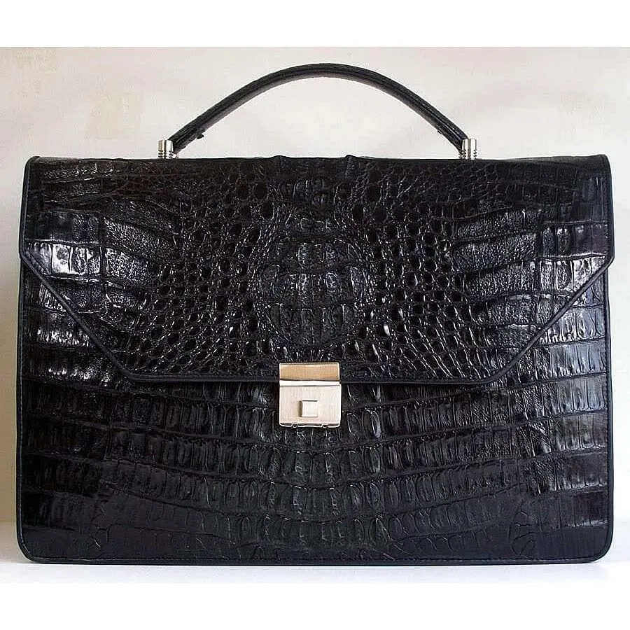 Black Crocodile Briefcase