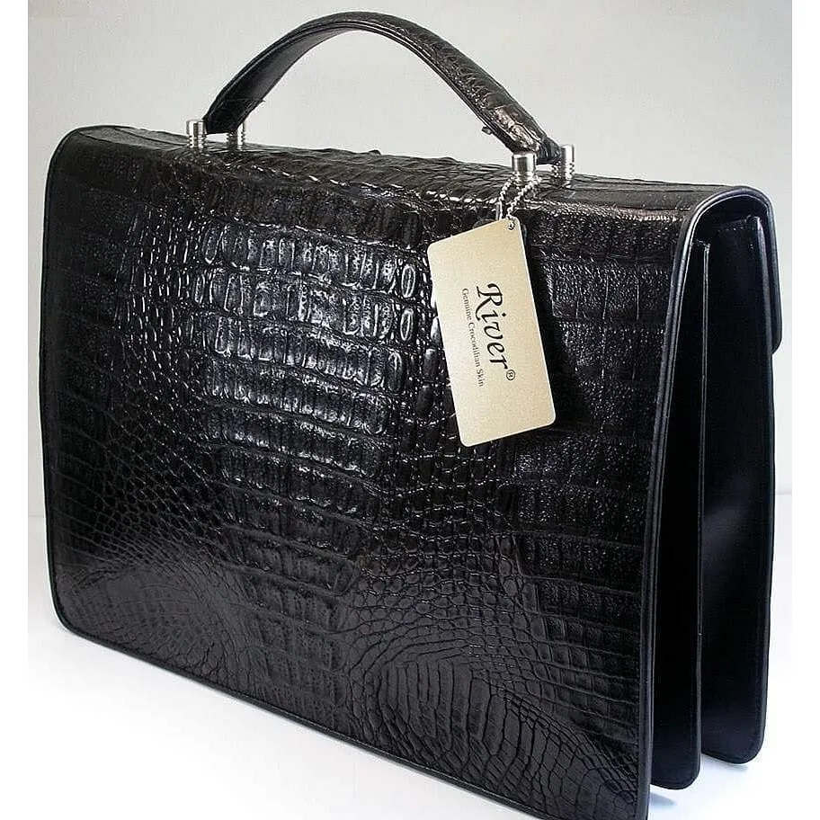 Black Crocodile Briefcase