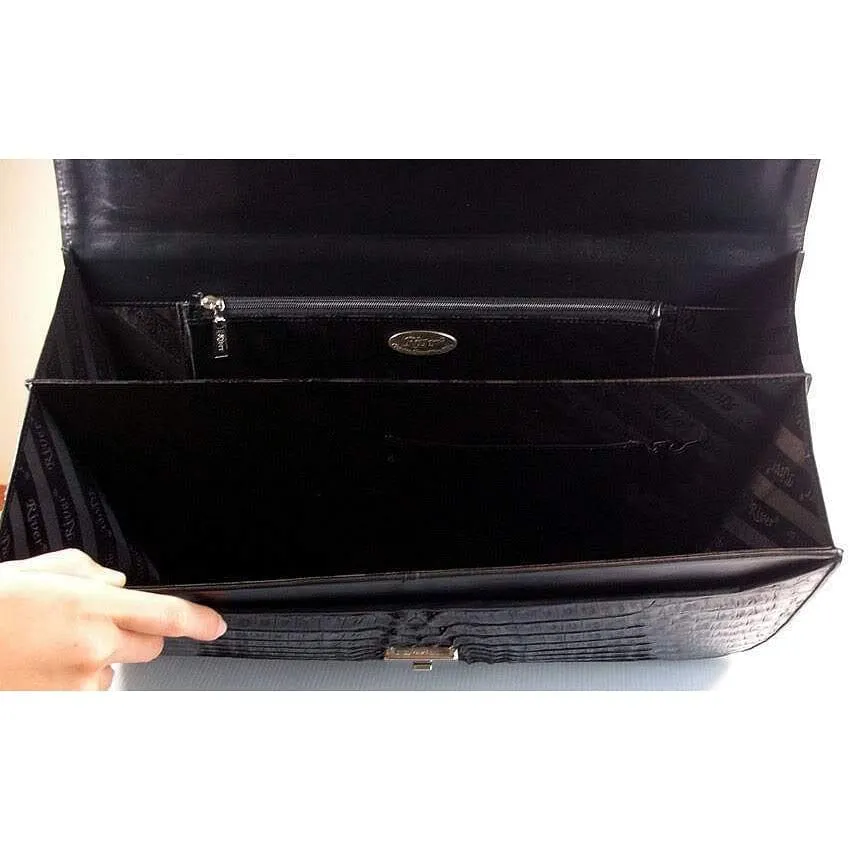 Black Crocodile Briefcase