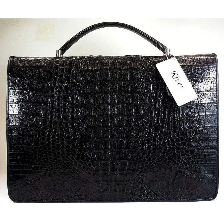 Black Crocodile Briefcase