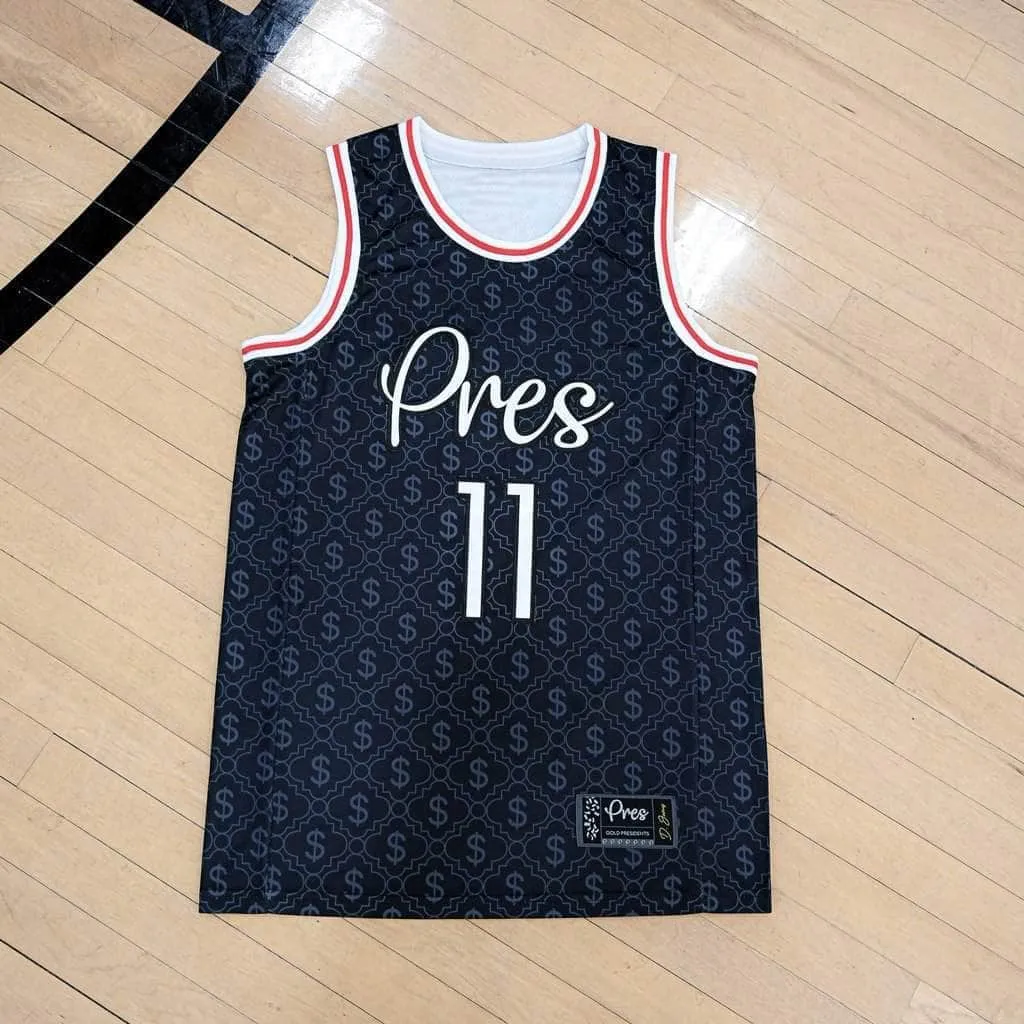 Black Money Basketball Jersey