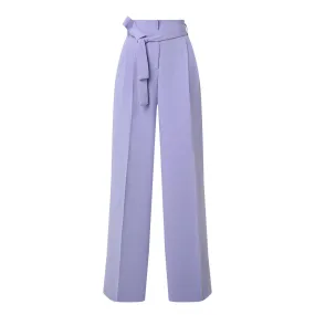 BOSS Tapiana Tie-Fastening Wide Leg Trousers - Purple