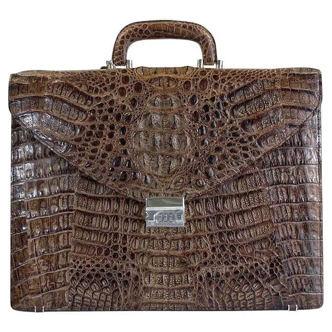 Brown Big Crocodile Briefcase