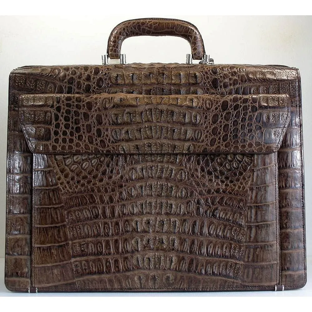 Brown Big Crocodile Briefcase