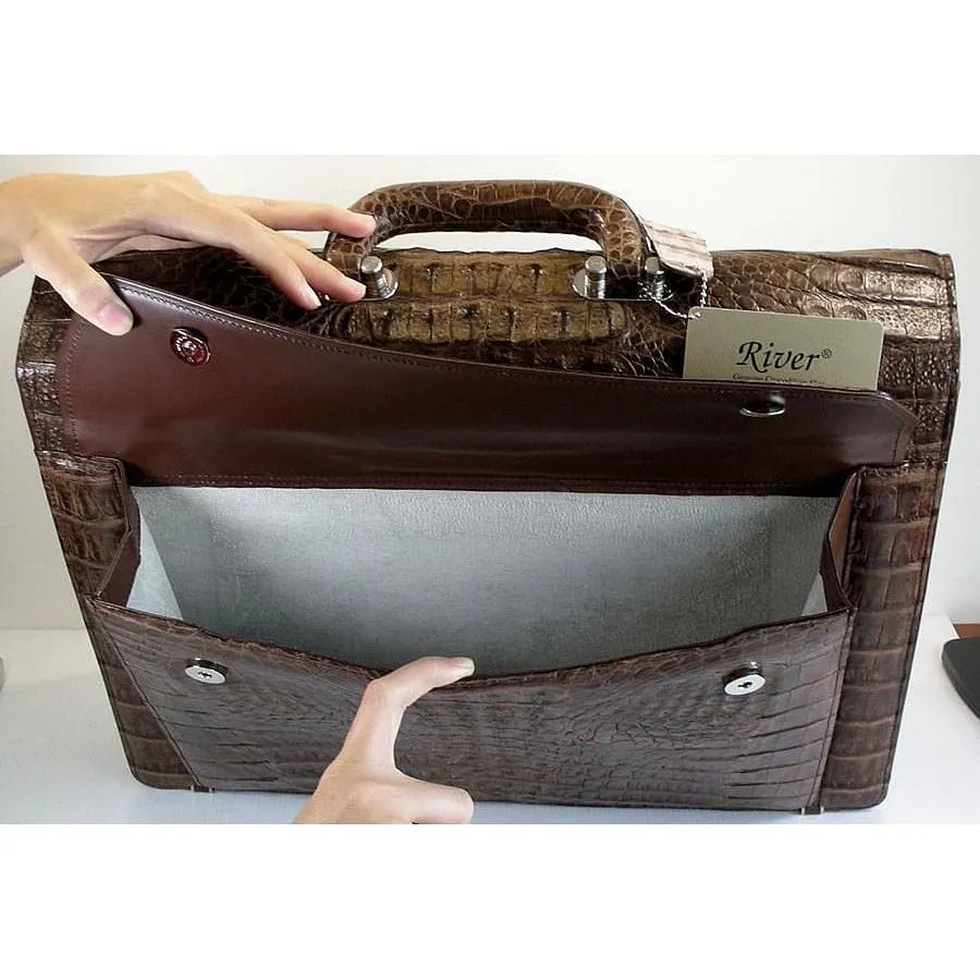 Brown Big Crocodile Briefcase