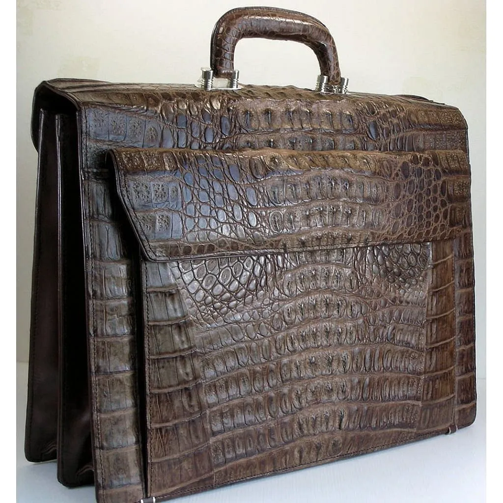 Brown Big Crocodile Briefcase