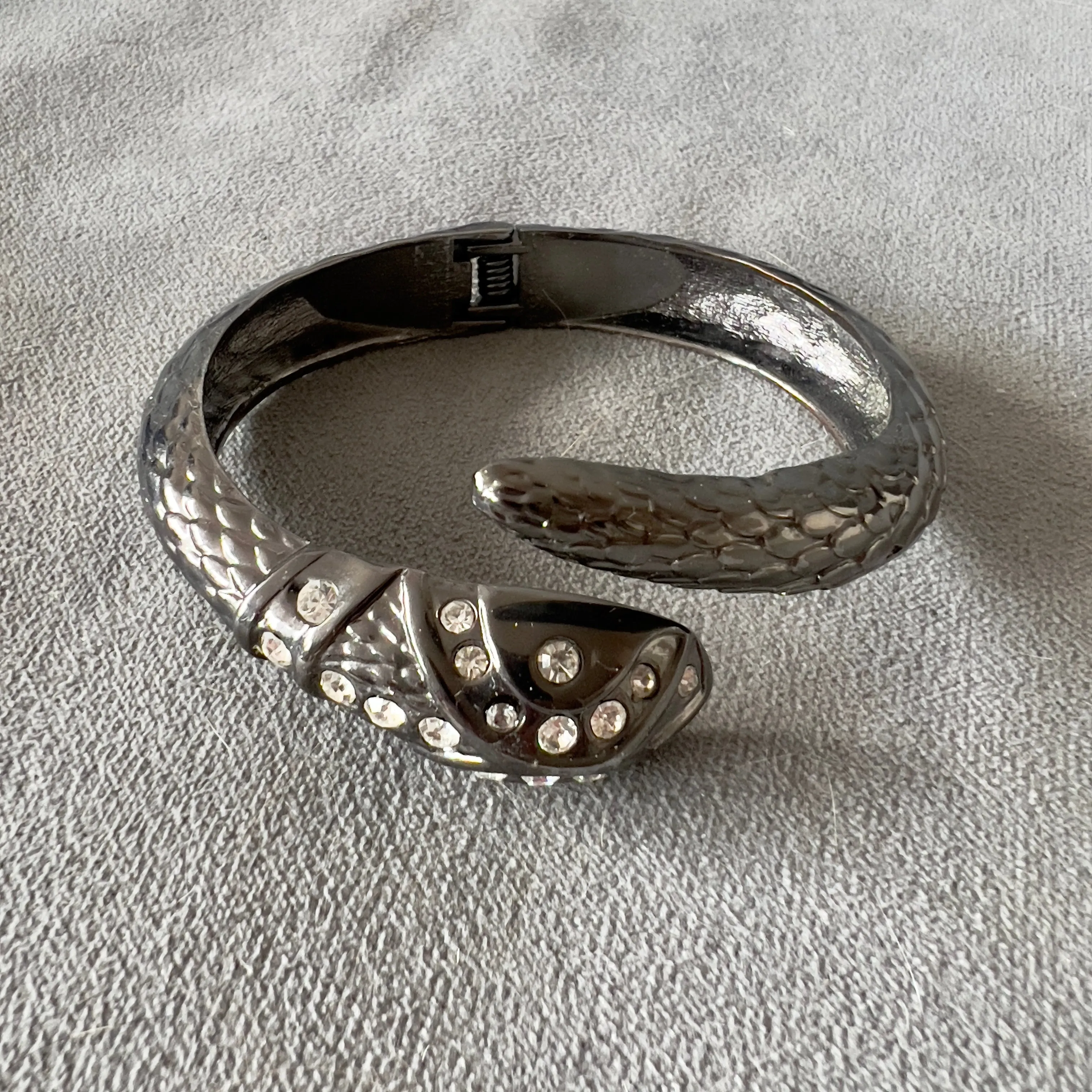 BUCKINGHAM Snake Bracelet with Crystals 6.75 Inches