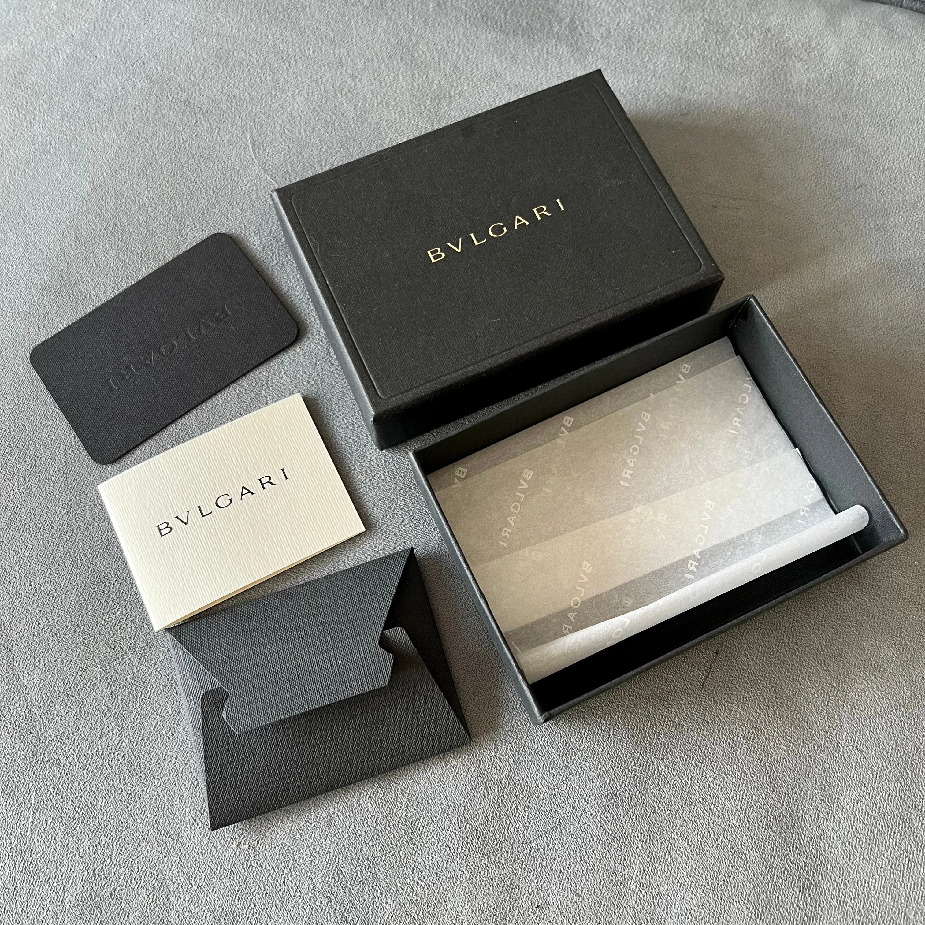 BVLGARI Black Goods Box w/ Booklets 5x3.75x1.25 inches