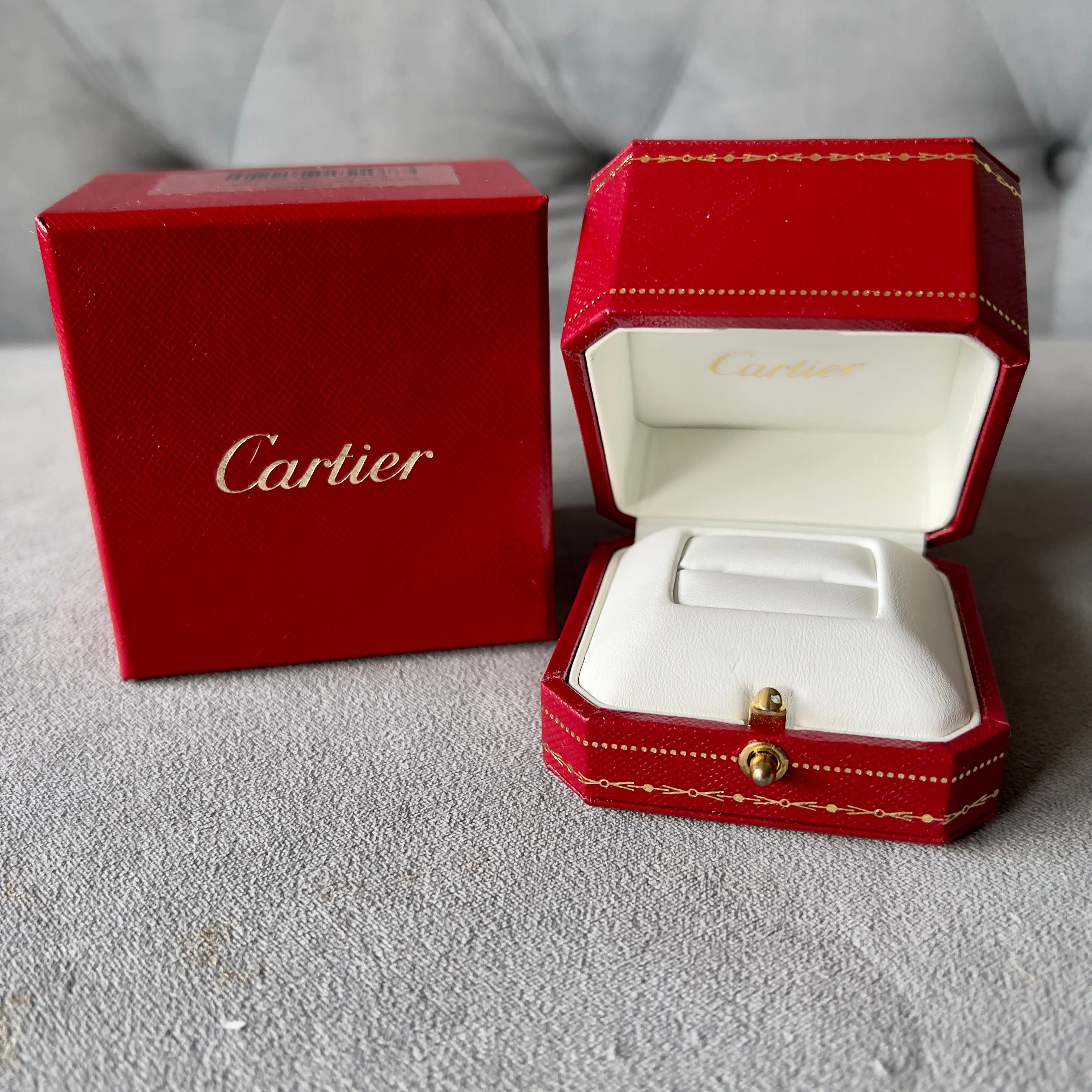 CARTIER Bridal Ring Box + Outer Box 3.10x3x2.30 inches