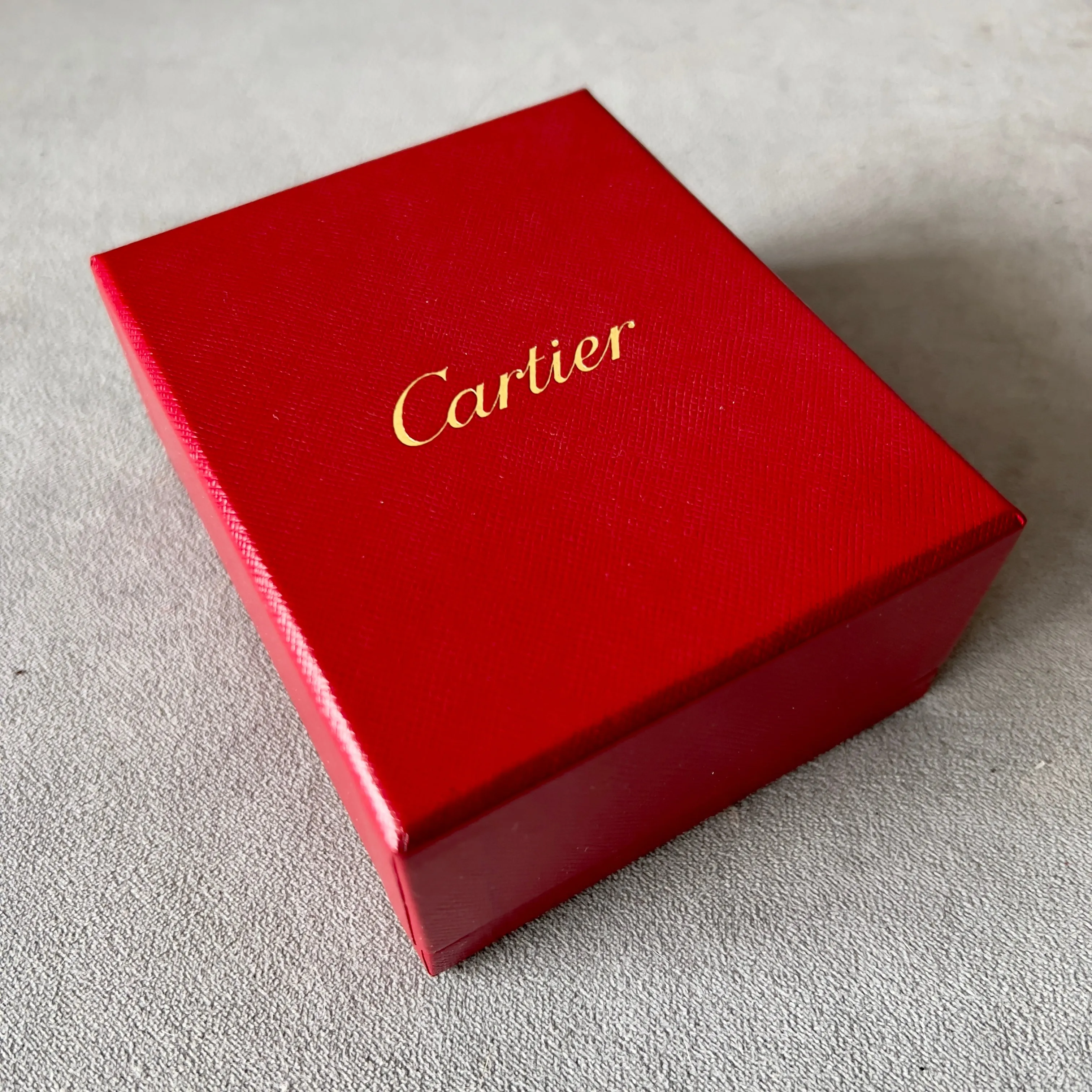 CARTIER Double Alliance Ring Box + Outer Box 4.40x3.60x1.90 inches