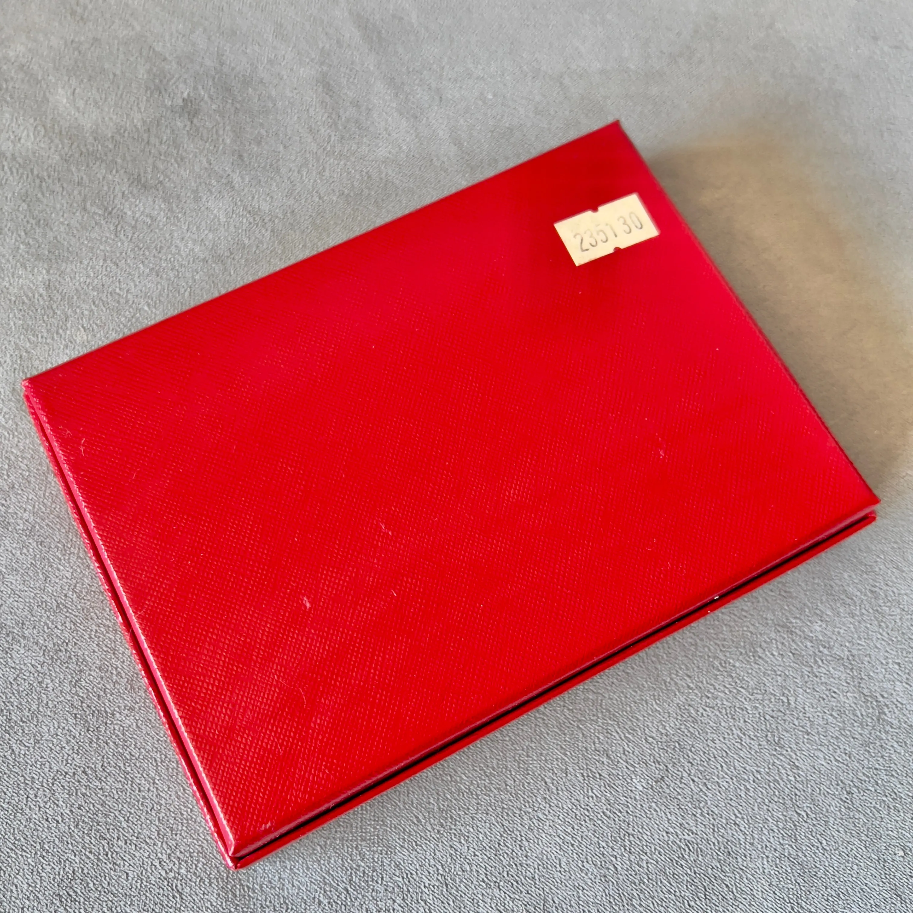 CARTIER Leather Goods Box 6.20x4.5x1.10 inches + Wrapping Cloth + Ribbon