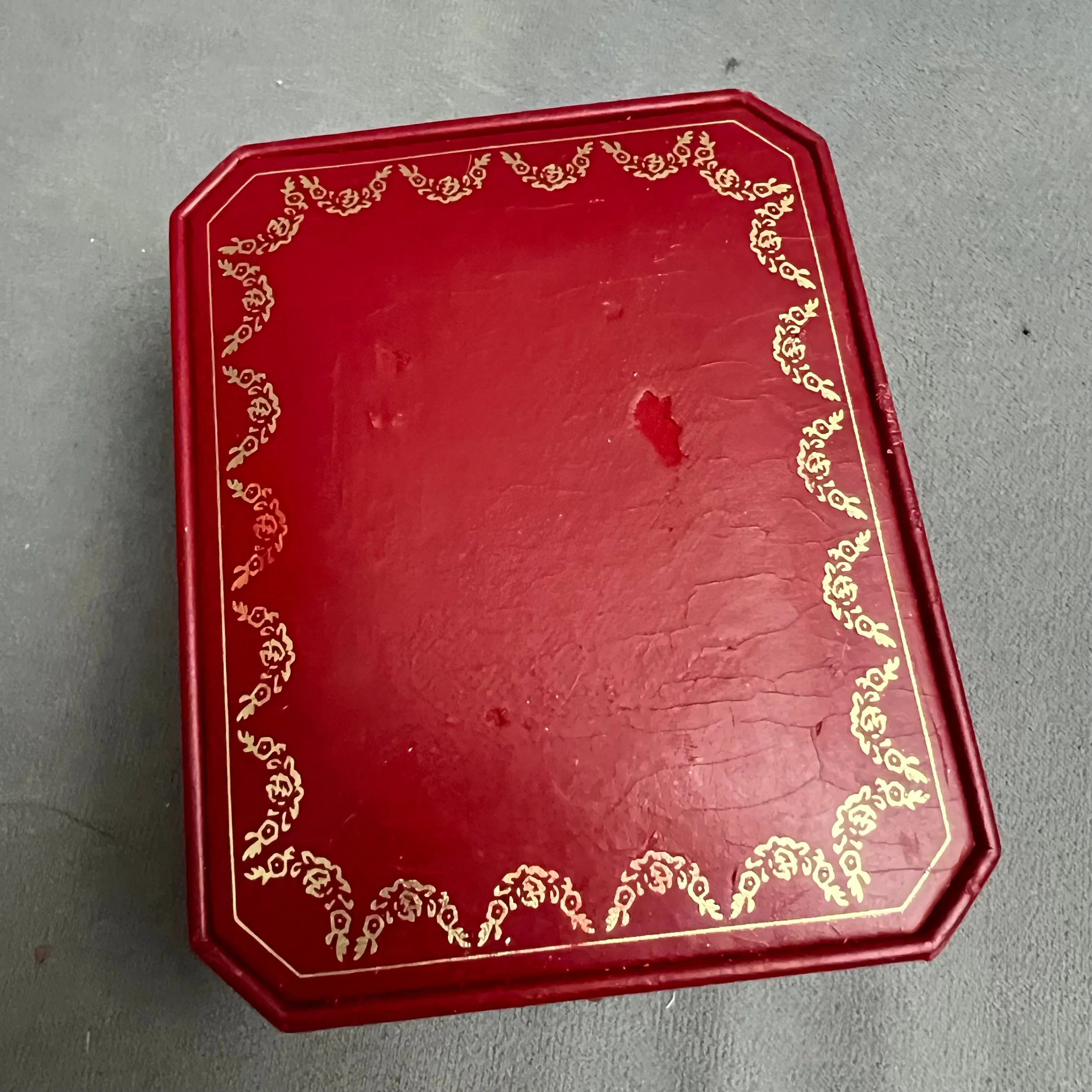 CARTIER Ring Box + Outer Box 4.40x3.60x2 inches