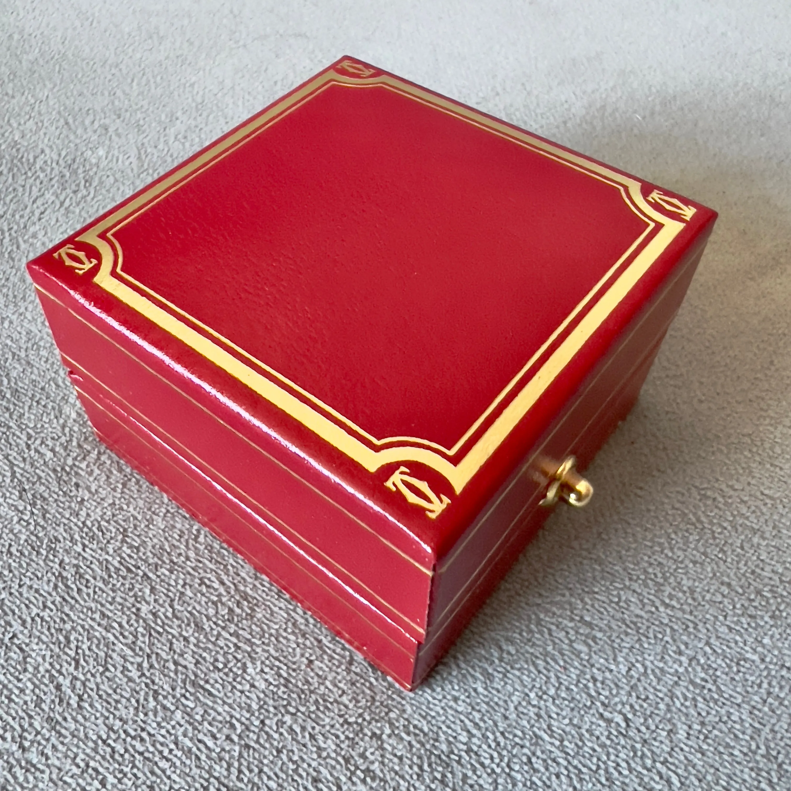 CARTIER Trinity Ring Box + Outer Box 2.25x2.10x1.5 inches