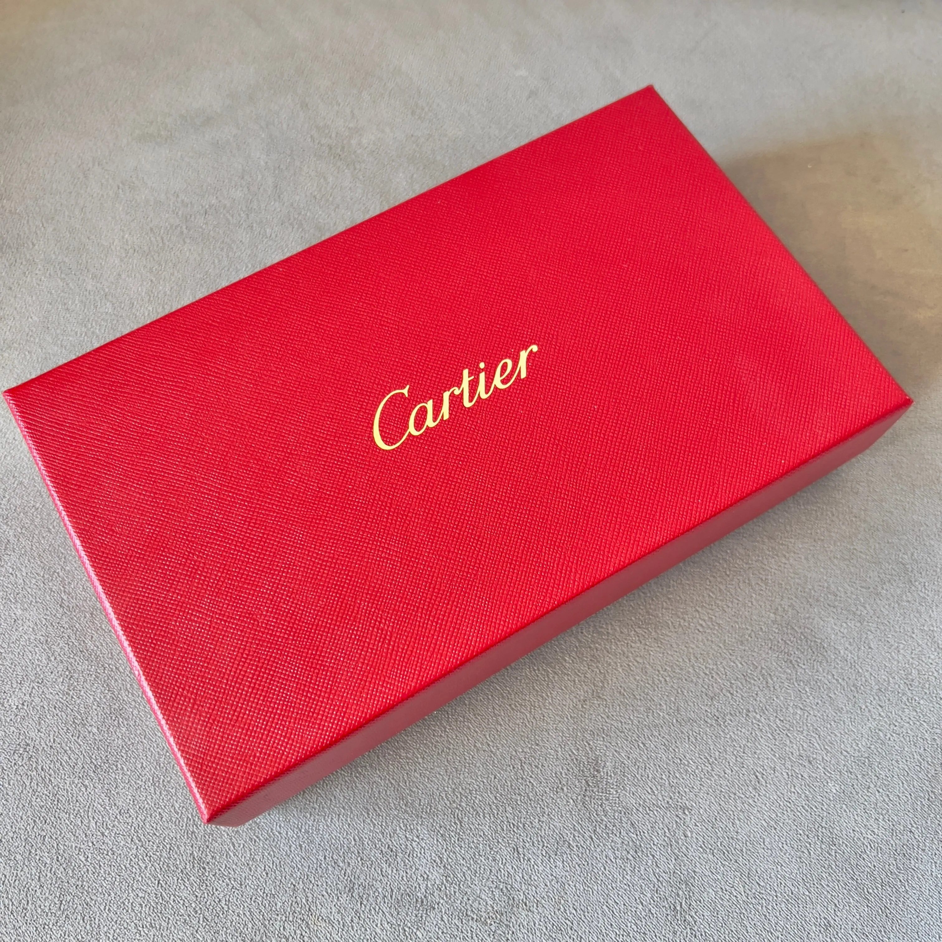 CARTIER Wallet Box 8x4.75x1.80 inches + Pouch + Booklets + Certificate + Ribbon