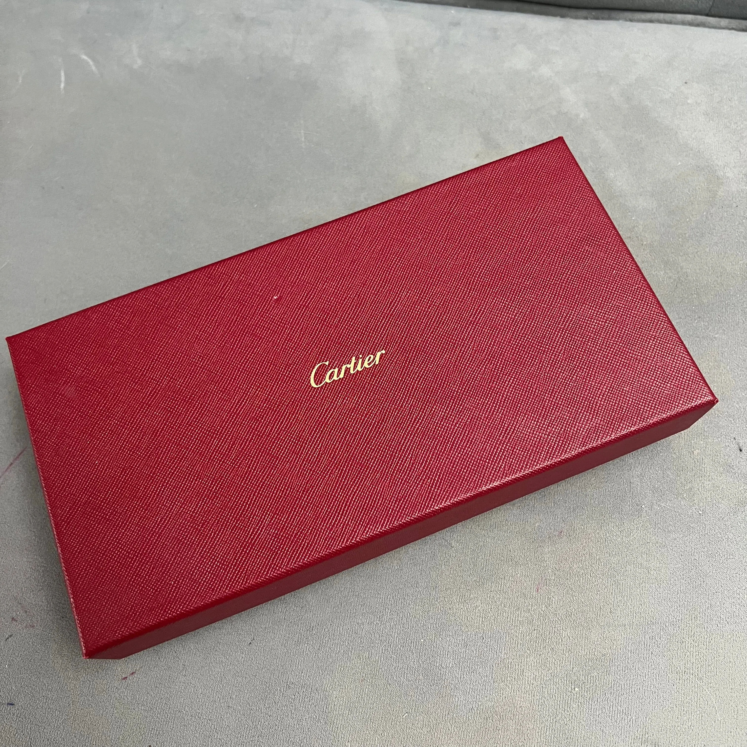 CARTIER Wallet Box 9.10x4.75x1.90 inches + Filled Certificate + Ribbon