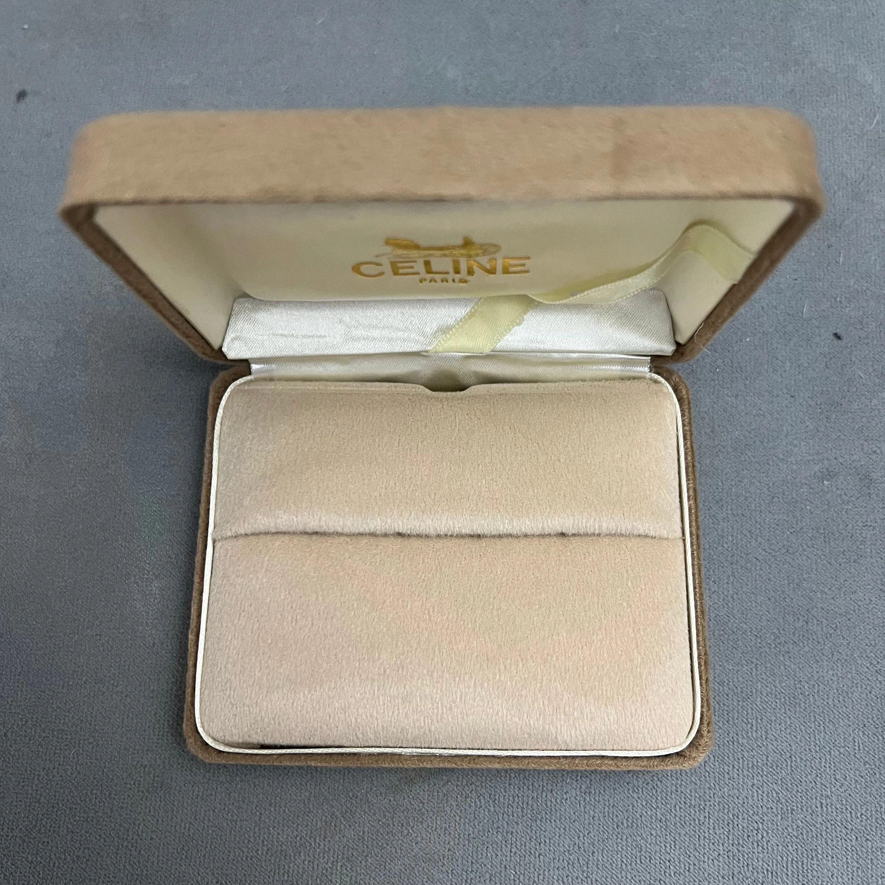 CELINE Ring/Cufflinks/Earrings Box + Outer Box 4.10x3.30x1.40 inches