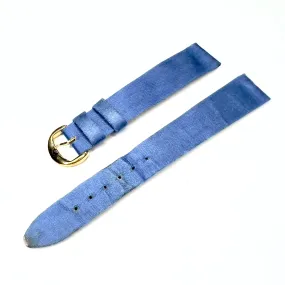 CHAUMET Blue  Satin/Leather Band Strap with Gold Plated Chaumet BUCKLE