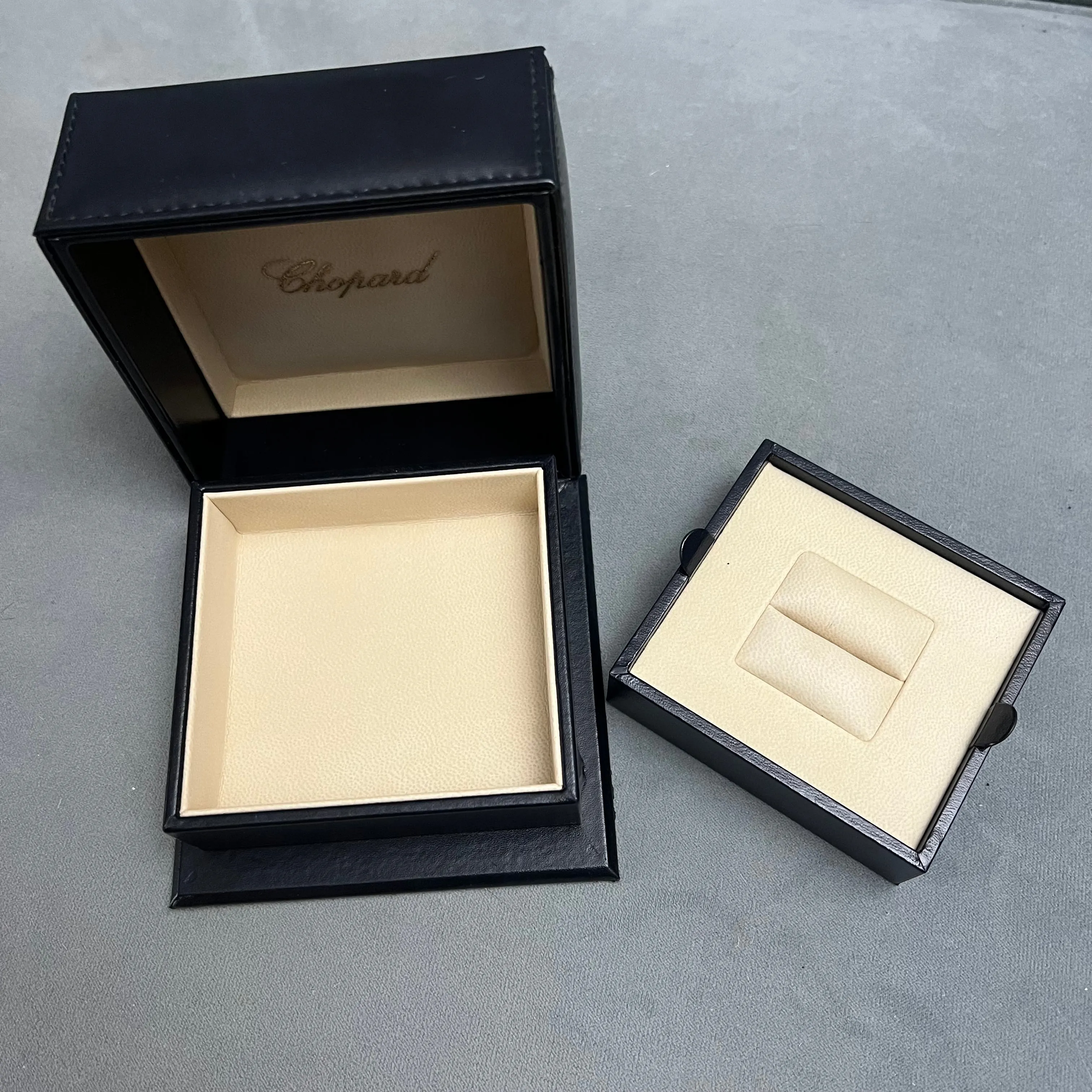 CHOPARD Ring Box +Outer Box 4.9x4.75x3.10 inches + Booklets