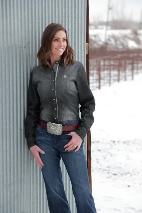 Cinch Womens Black Western Long Sleeve Shirt