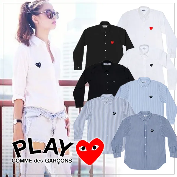 COMME des GARCONS  |Long Sleeves Plain Logo Shirts & Blouses