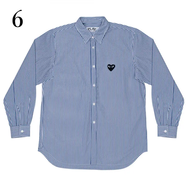 COMME des GARCONS  |Long Sleeves Plain Logo Shirts & Blouses