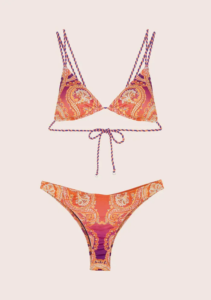 Costume bikini triangolo e slip americano sunrise