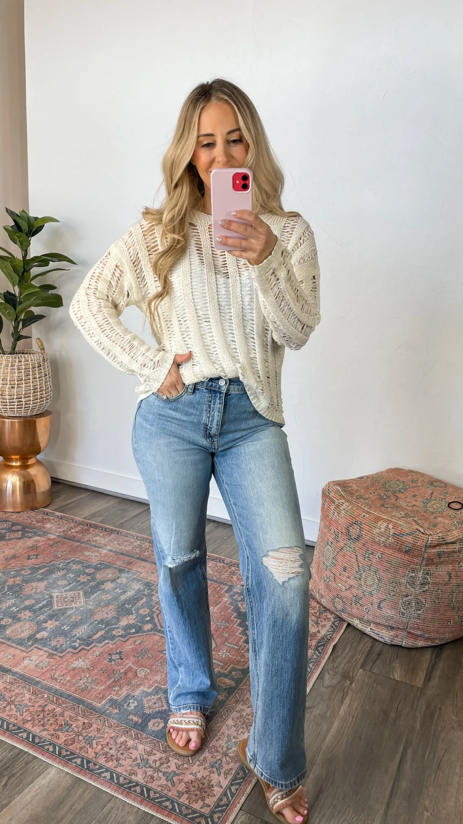 Crochet Knit Pullover