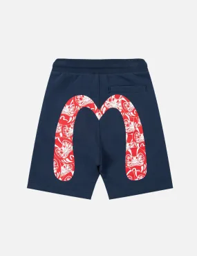 Daruma Daicock Print Sweat Shorts