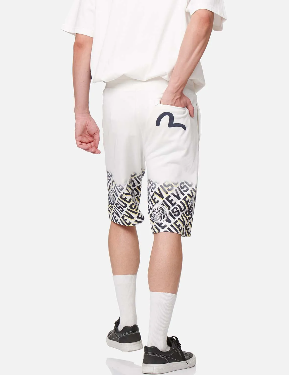 Daruma Monogram Ombre Print Sweat Shorts