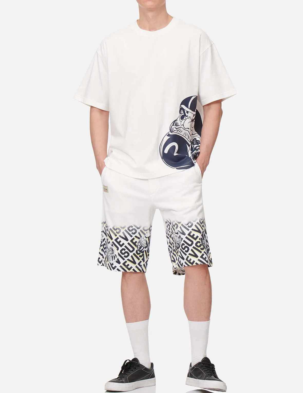 Daruma Monogram Ombre Print Sweat Shorts