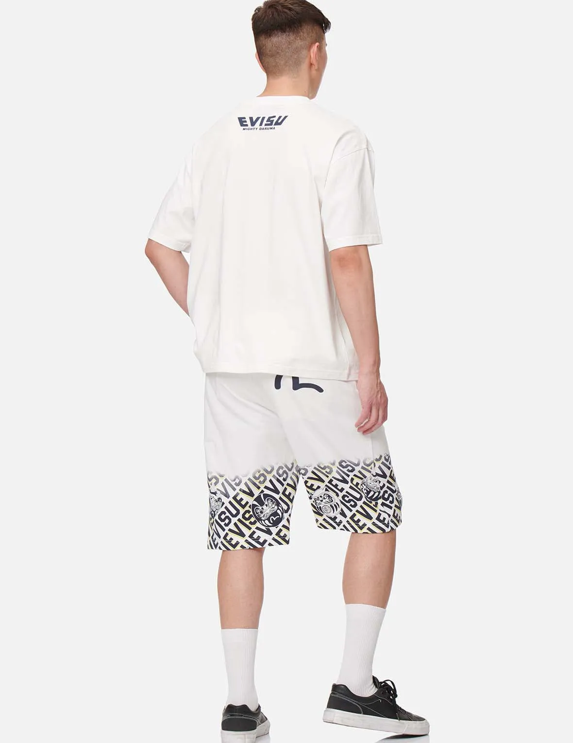 Daruma Monogram Ombre Print Sweat Shorts