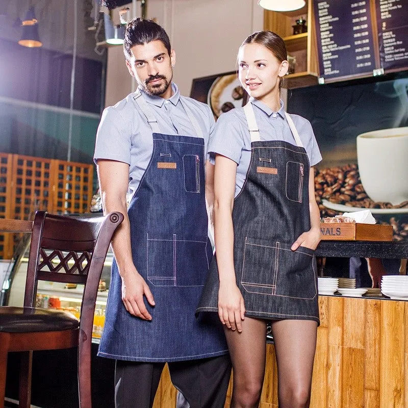 DENIM COWBOY CHEF APRON UNIFORM