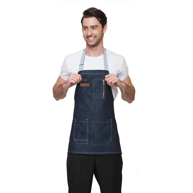 DENIM COWBOY CHEF APRON UNIFORM