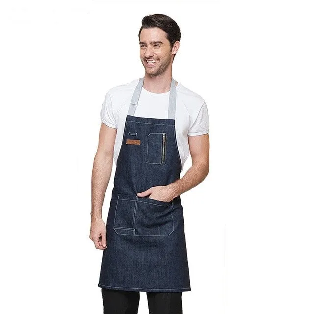 DENIM COWBOY CHEF APRON UNIFORM